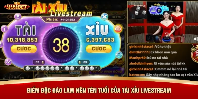 Điểm độc đáo làm nên tên tuổi của tài xỉu livestream
